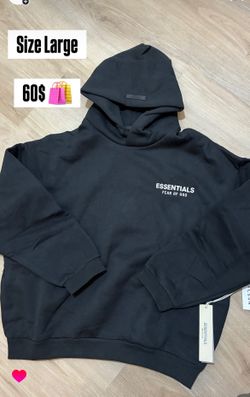 FW24 Black Essentials Hoodie ☑️ (L)