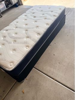 Twin Mattress with Box Spring and bed frame
