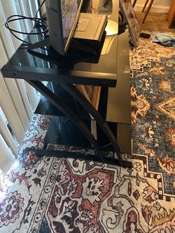 Glass tv stand