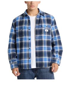NWT GUESS Mens LS Flannel Shirt Size L