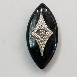 Marquis Shaped Onyx With Diamond 