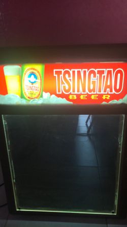 Beer Tsingtao sign menu