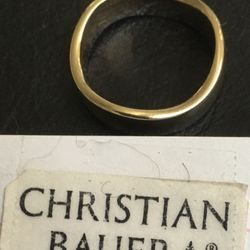 Designer 14k Yellow And White Gold Band