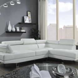 NEW! Modern White Luxury Sectional Sofa Couch