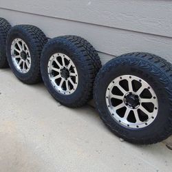 New 18X9 Black/Machined Rims 275 70 18 Goodyear M/T Tires 6X135 FORD EXPEDITION F150