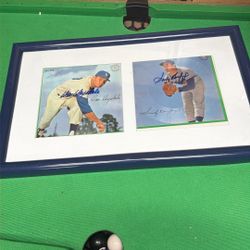 2 Signed Papers In A Frame 