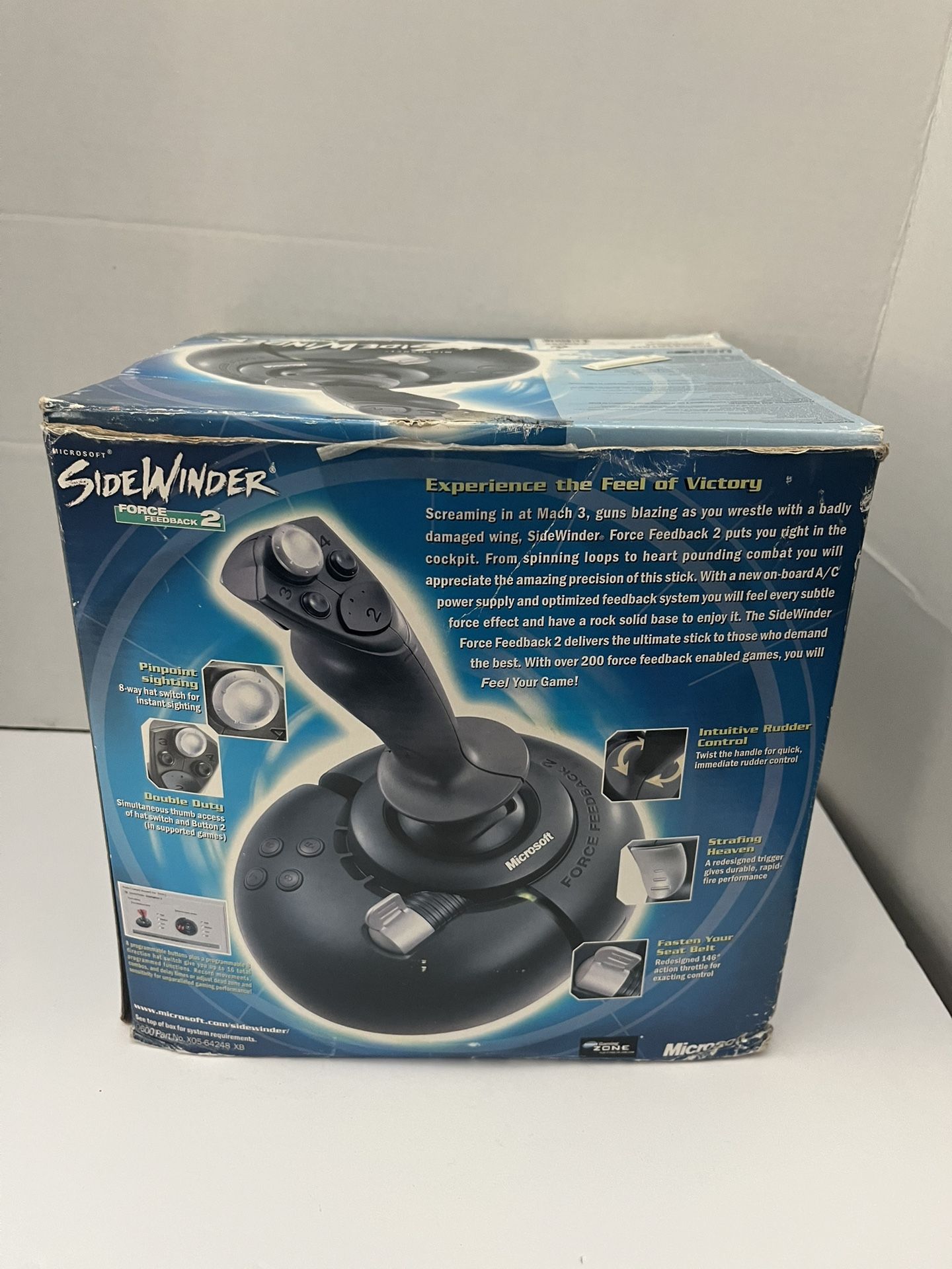 Microsoft SideWinder Force Feedback 2 X05-92622 Joystick Controller W Box!