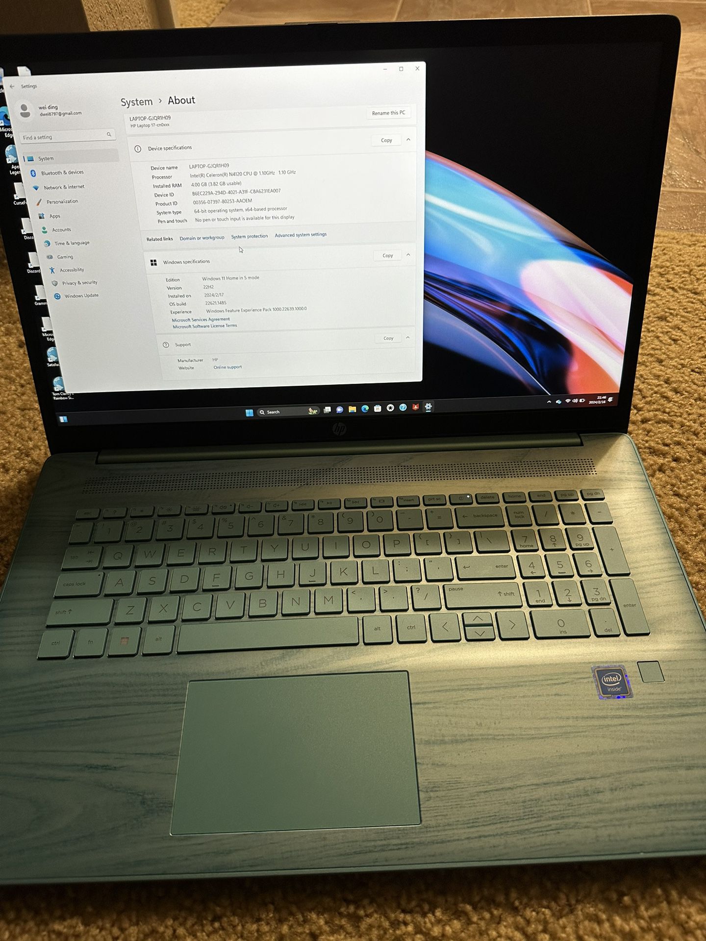HP Laptop 17-cn0615ds