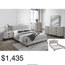 Gorgeous Queen size Complete Bedroom Set. Mattress Sold Separately 