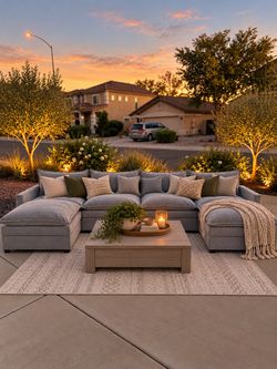 BRAND NEW Gray Cloud Sectional Sofa w/ 2 Ottomans – Oversized Deep Seat Couch U-Shaped
