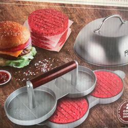 Double Burger Press And Cheese Melting Dome 