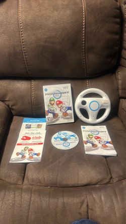 Mario Kart Wii with Steering Wheel