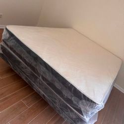 Queen Size Mattress regular With Box Spring Set Colchones Nuevos Queen BED 
