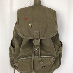 Small Khaki  Cotton Backpack