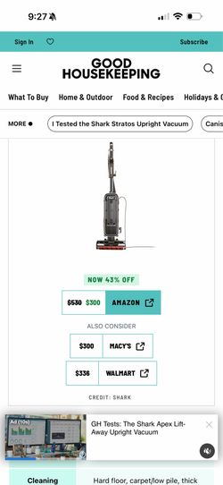 Shark Apex Powered Lift-Away Upright Vacuum