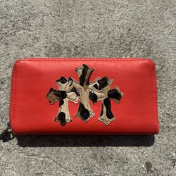 Chrome Hearts Zip Up Wallet Leopard 