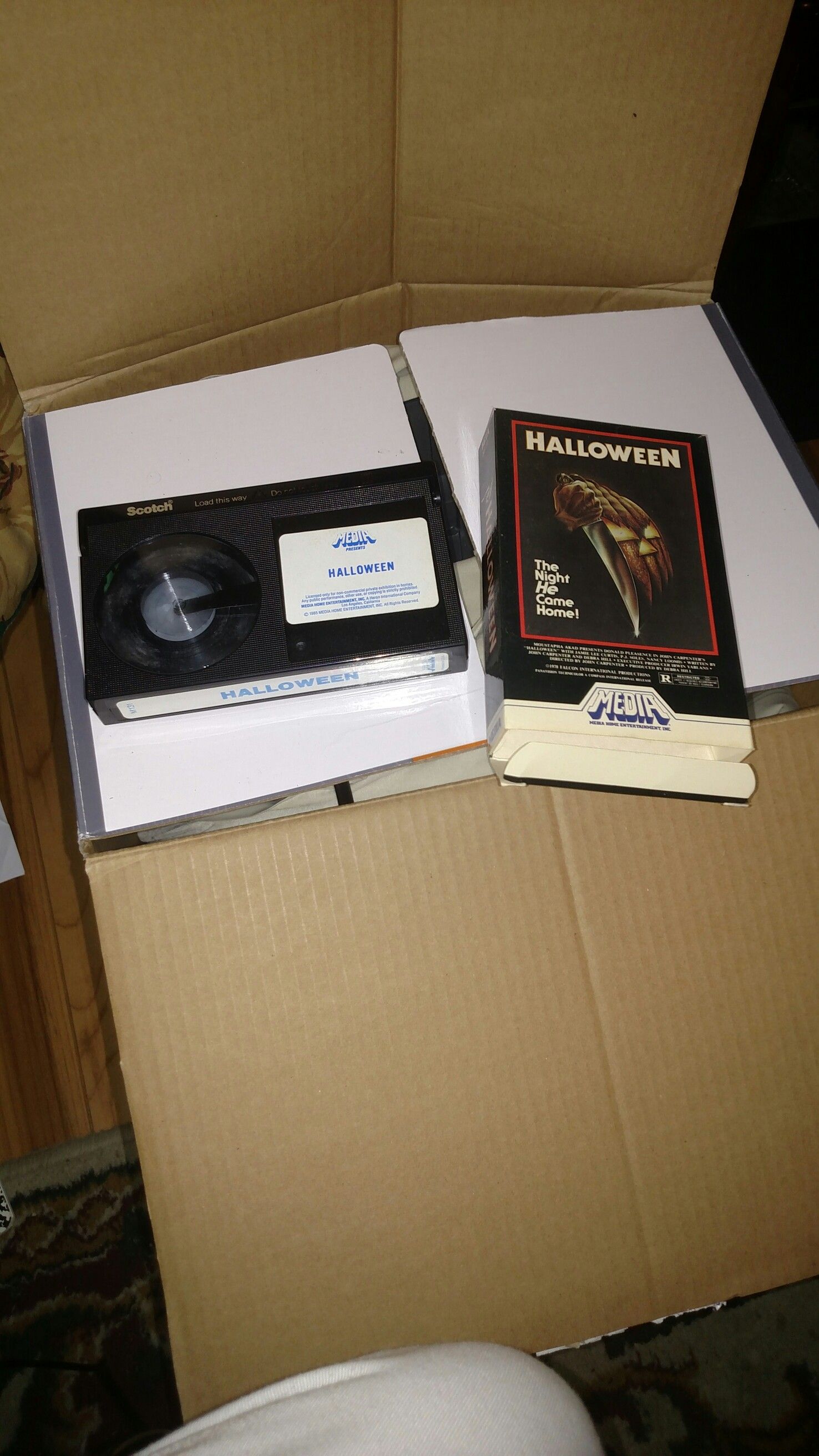 Betamax Halloween movie, and 2 VHS horror movies