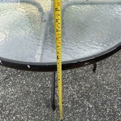 Round glass table