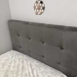 Grey twin bed frame