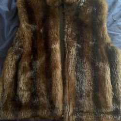 Gently Used Coaco NY Reversible Faux Fur Vest 