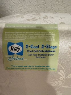 Sealy Select 2-Cool 2-Stage Cool Gel Crib Mattress & 2 fitted sheets & 1 waterproof  mattress protector