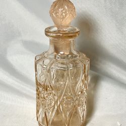 Pink  Blush glass perfume bottle. no markings Val St Lambert?