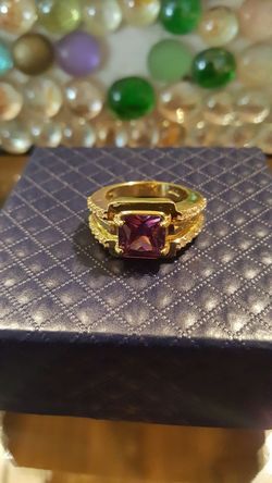 Men's gold plated ring sz 10