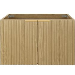 30” Natural Wood Color Bathroom Vanity (NO SINK)