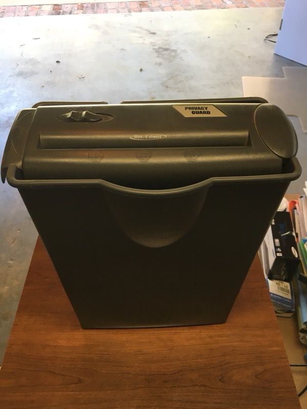 Privacy Guard Paper Shredder with attached waste basket