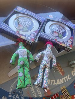 Elf On Shelf Cookie Plate And Dammit Dolls