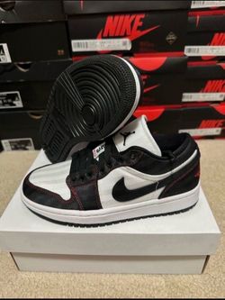 Nike Air Jordan 1 Low SE Utility White Black Red DD9337 106  Womens Size 5.5 Brand New