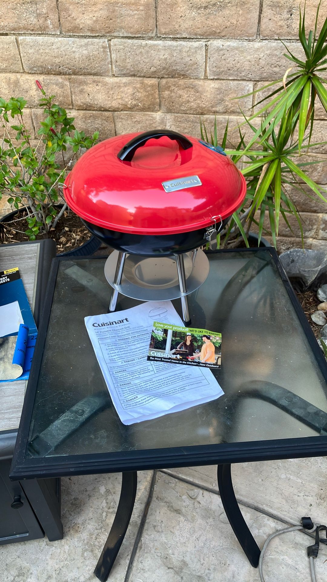 Cuisinart 14 Inch Charcoal Grill Brand New Red