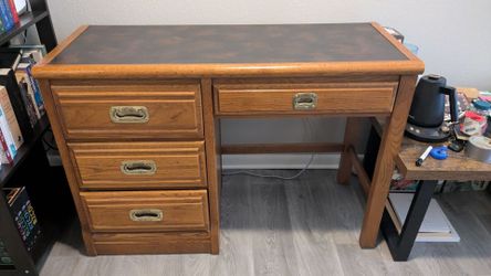 Free Wooden Desk with Drawers