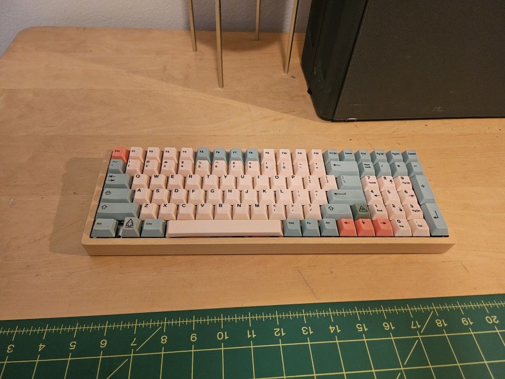 Mechanical Keyboard In Wood Case