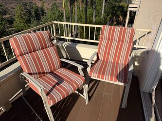 Outdoor Patio Chairs with Cushions – Set of 2
