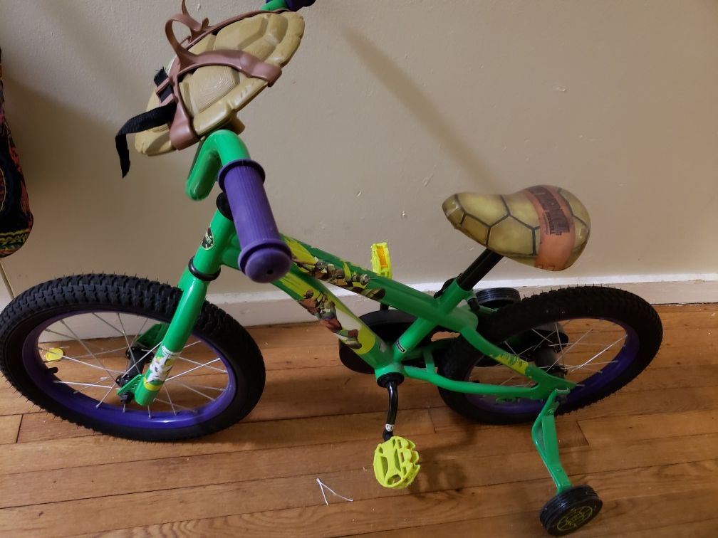 Kids ninja turtle bike