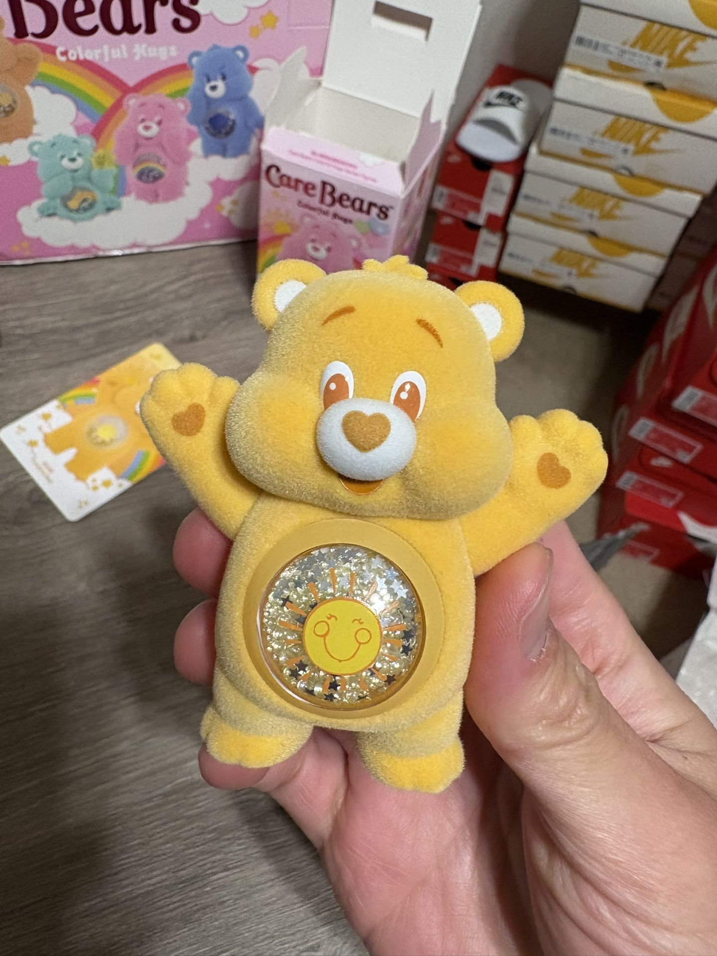 100% Authentic POP MART Care Bears Colorful Hugs Series Figure - FunShine Bear