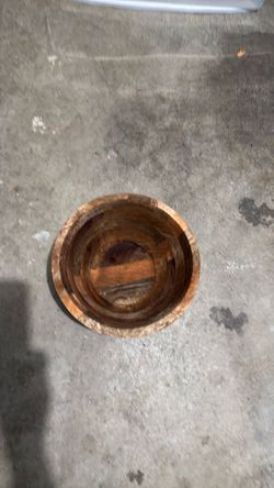 Wooden serving bowl