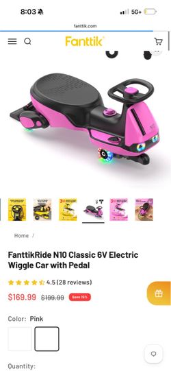 FanttikRide  Electric Wiggle Car with Pedal