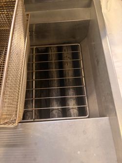 Commercial Floor Model Gas Deep Fryer - Double Basket Stainless Steel