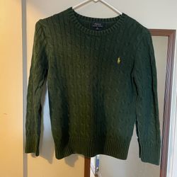 Authentic Polo Ralph Lauren Boys' Cable-Knit Sweater – Hunter Green, Size M (10-12) Item Specifics • Brand: Polo Ralph Lauren • Style: Classic Cable-K