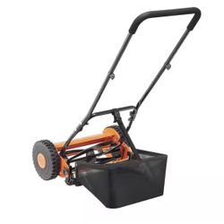 14 in. Manual Push Reel Lawn Mower 5-Blade 