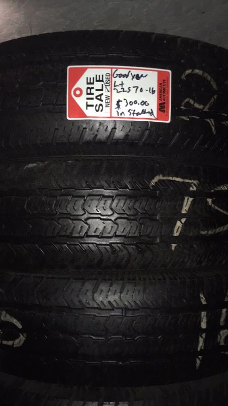 LT225/70-16 Goodyear set used Great tread