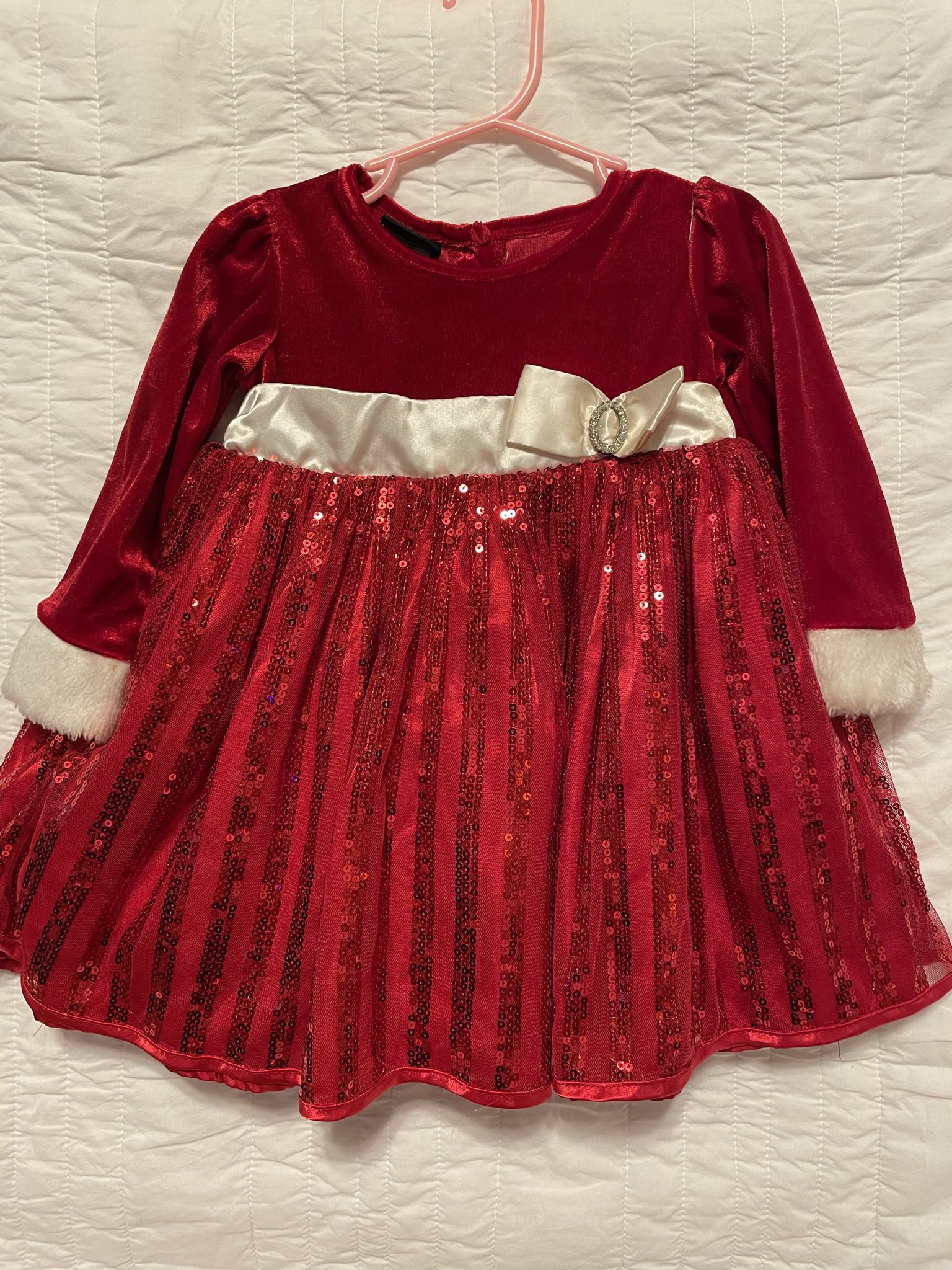 Holiday Editions Red Velvet Holiday Toddler Dress Size 18 Months 