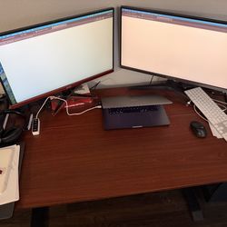 Height adjustable office desk 150 x 75