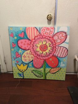 Big flower canvas art