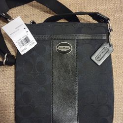 Coach Legacy Signature Swingpack Crossbody Bag Pocketbook 48452