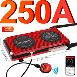 BMS Board LiFePO4 4S 12V 250A Smart PCB Battery Management System with Balance Leads Wires and Wireless Module for Lithium Iron Phosphate