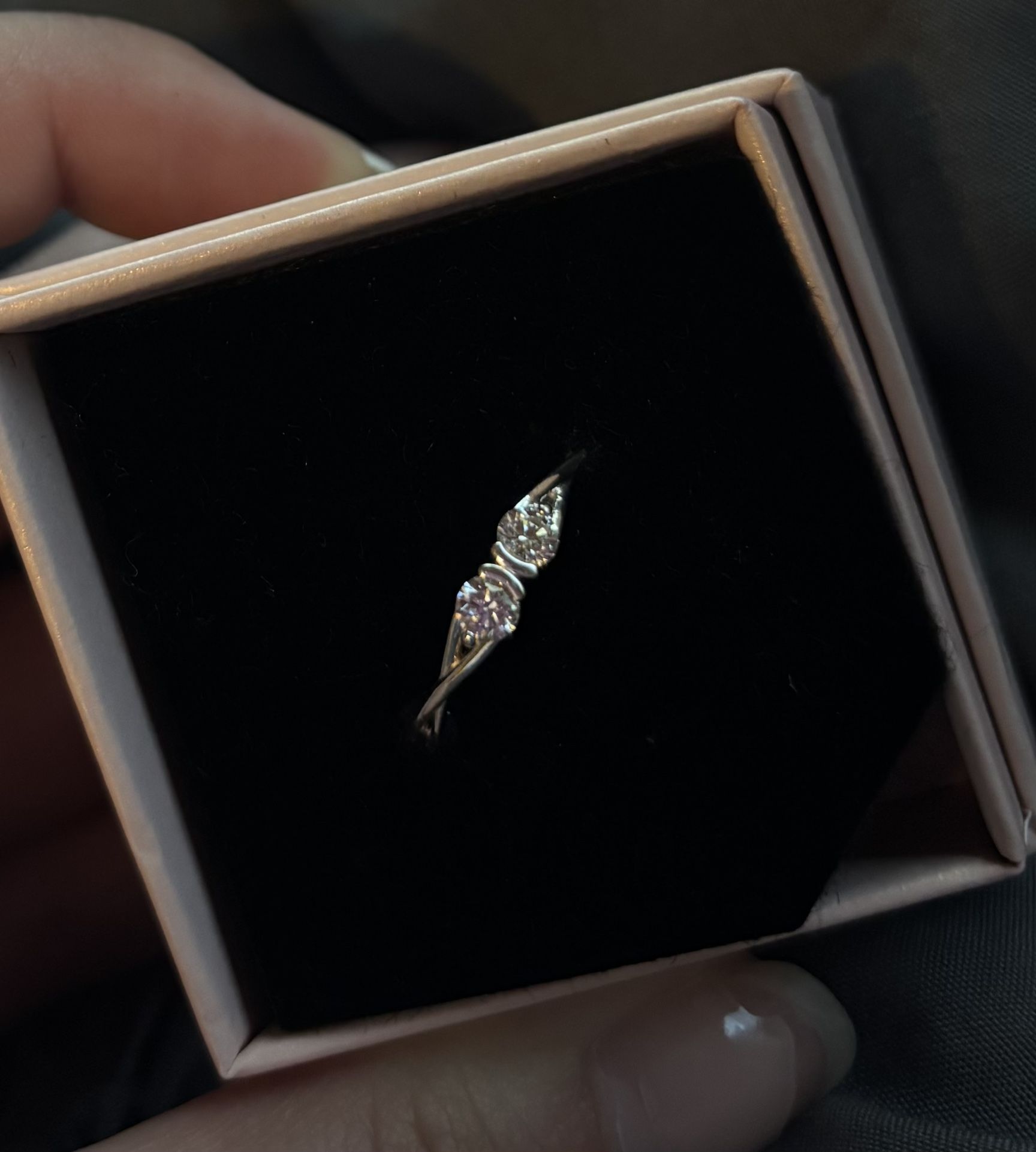 Authentic Pandora Diamond Ring – Sterling Silver, Size 8