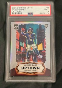 2025 Donruss Optic Jaxson Dart Uptown rookie card